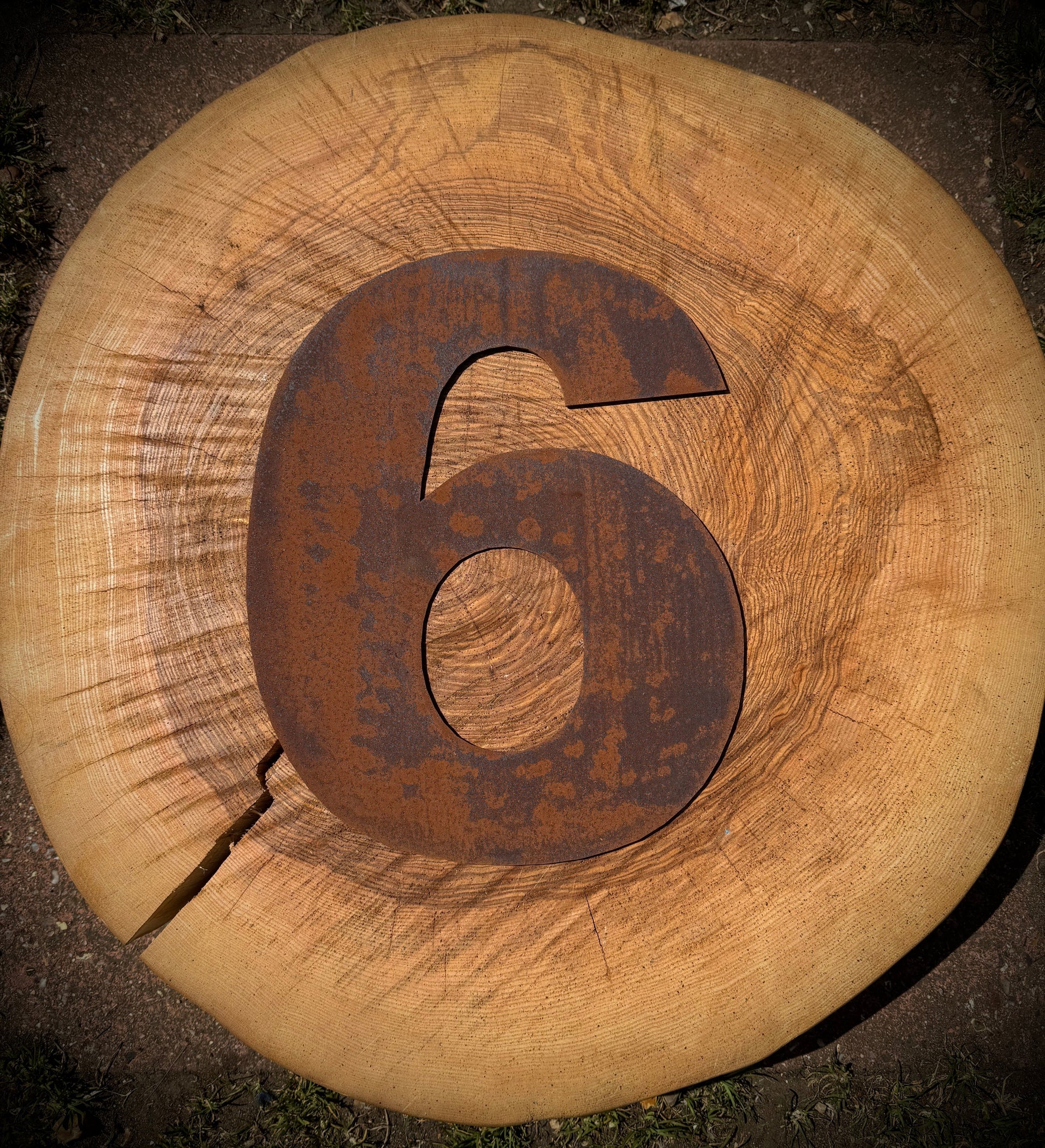 5 inch Fat Font Rusty Metal Letters A-Z 0-9