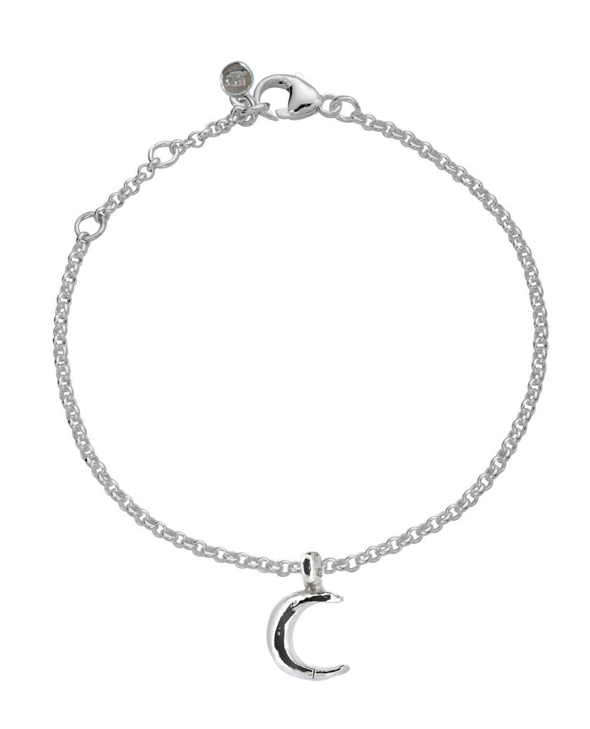 Crescent Moon Chain Bracelet in Sterling Silver