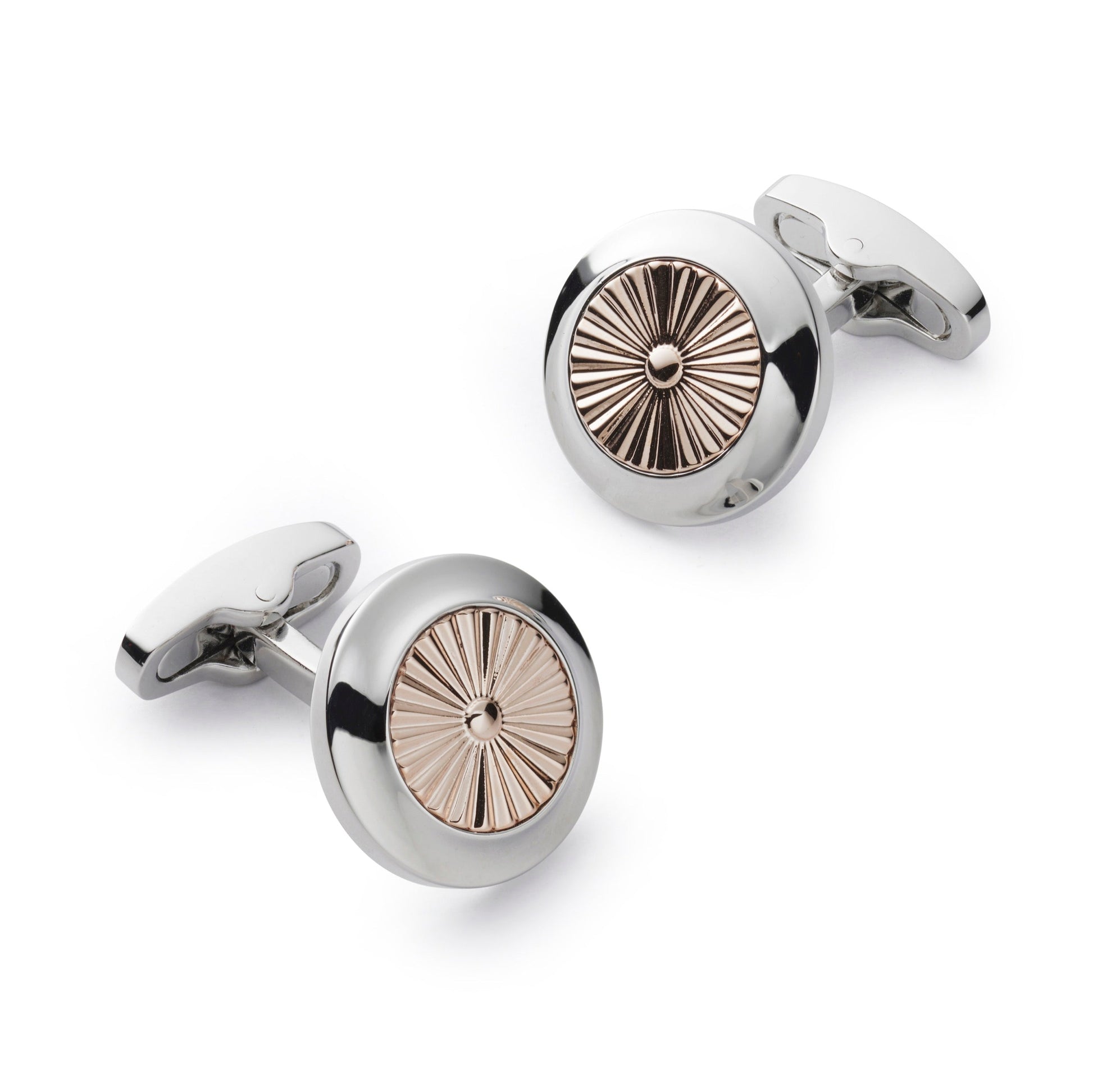 Rose Gold Turbine Cufflinks
