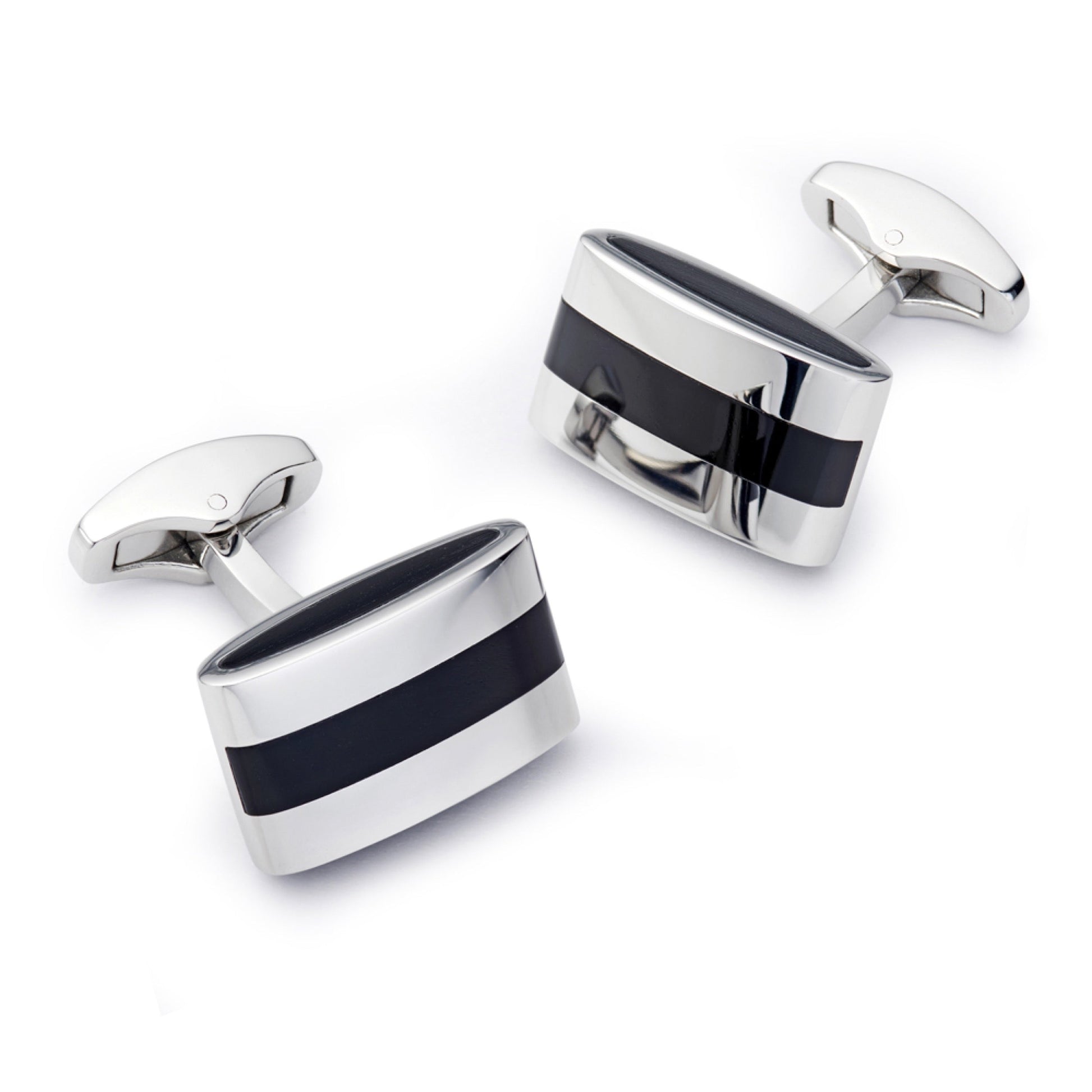 Onyx Cufflinks in Silver