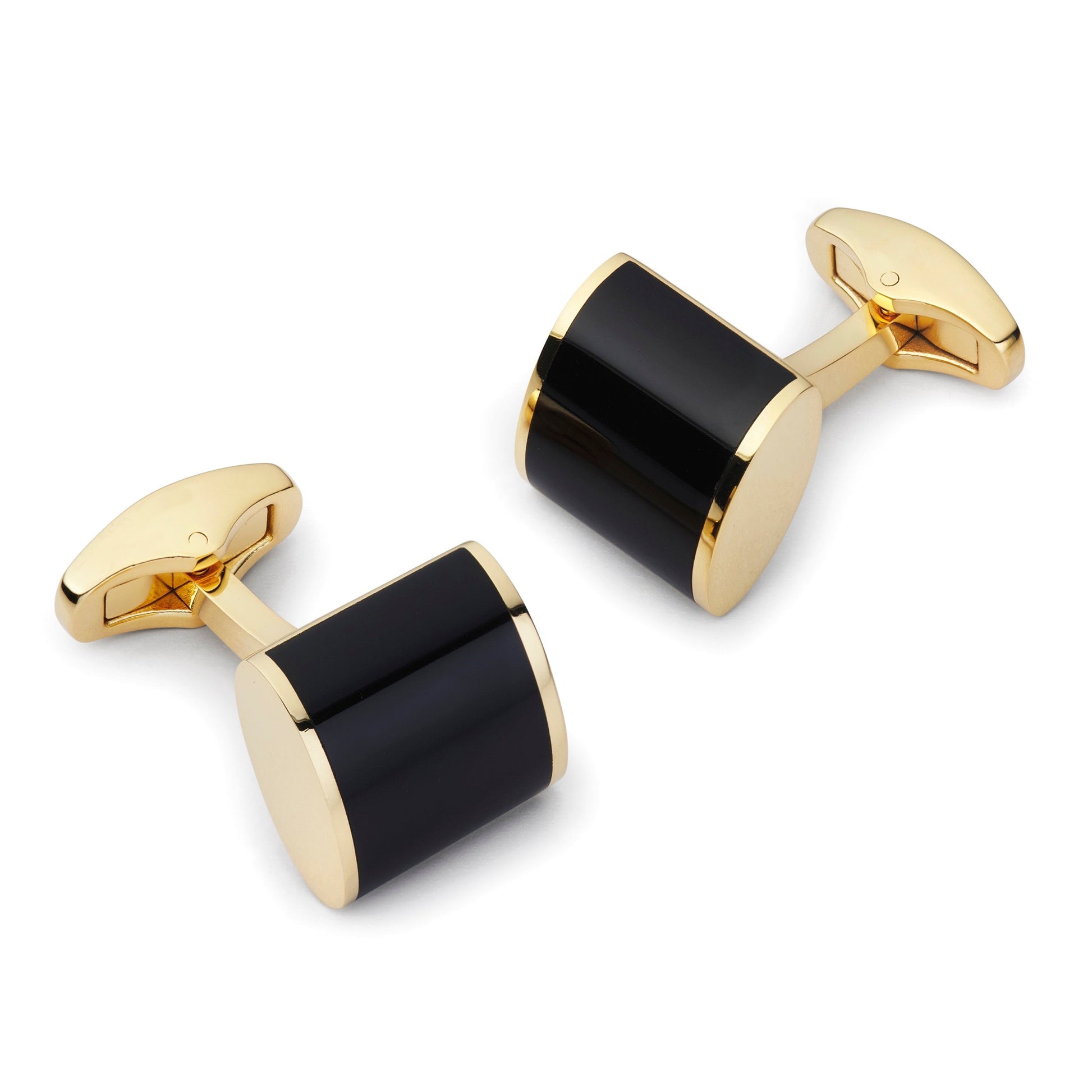 Onyx Cufflinks in Gold
