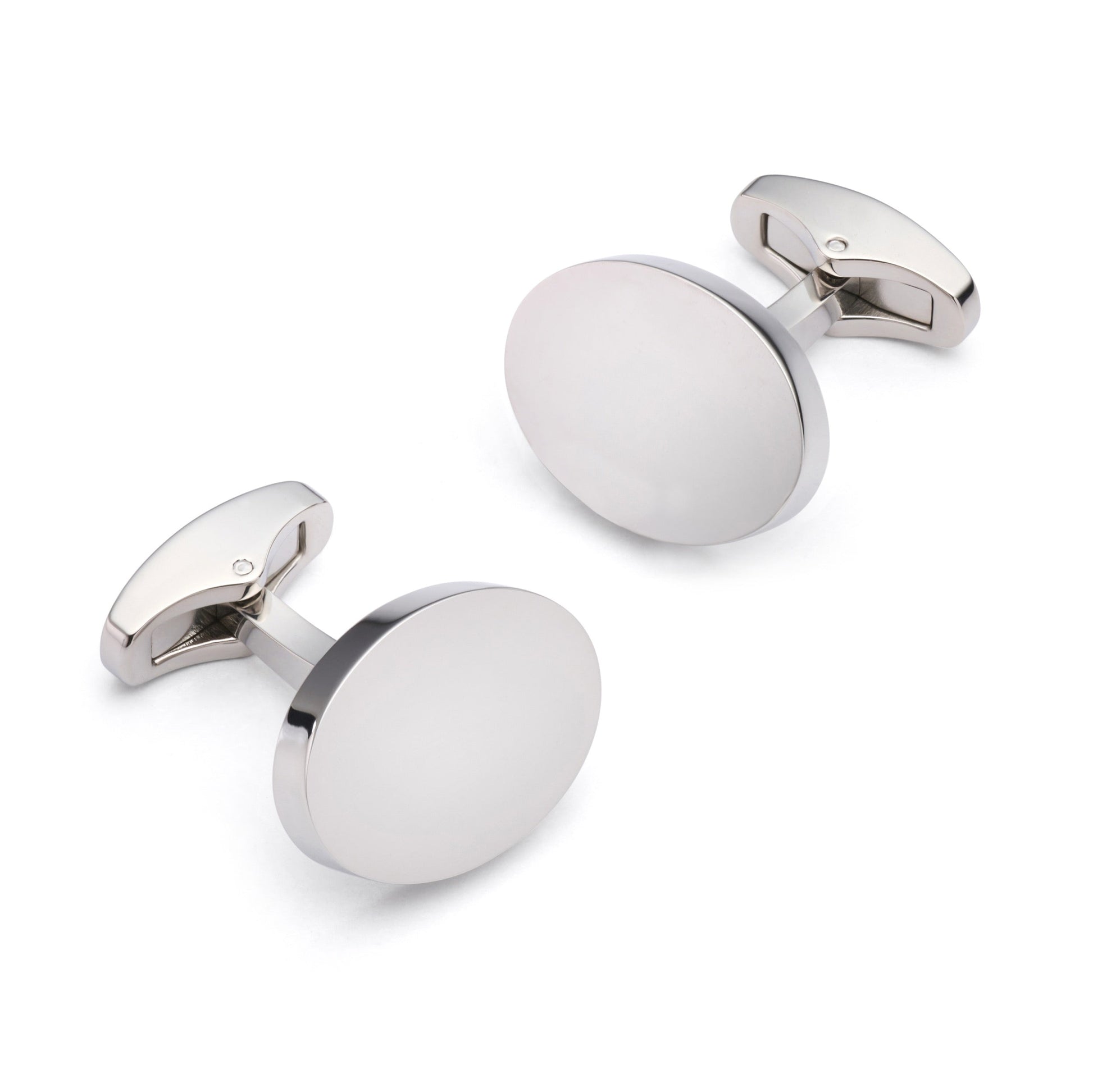 Oval Cufflinks in Silver