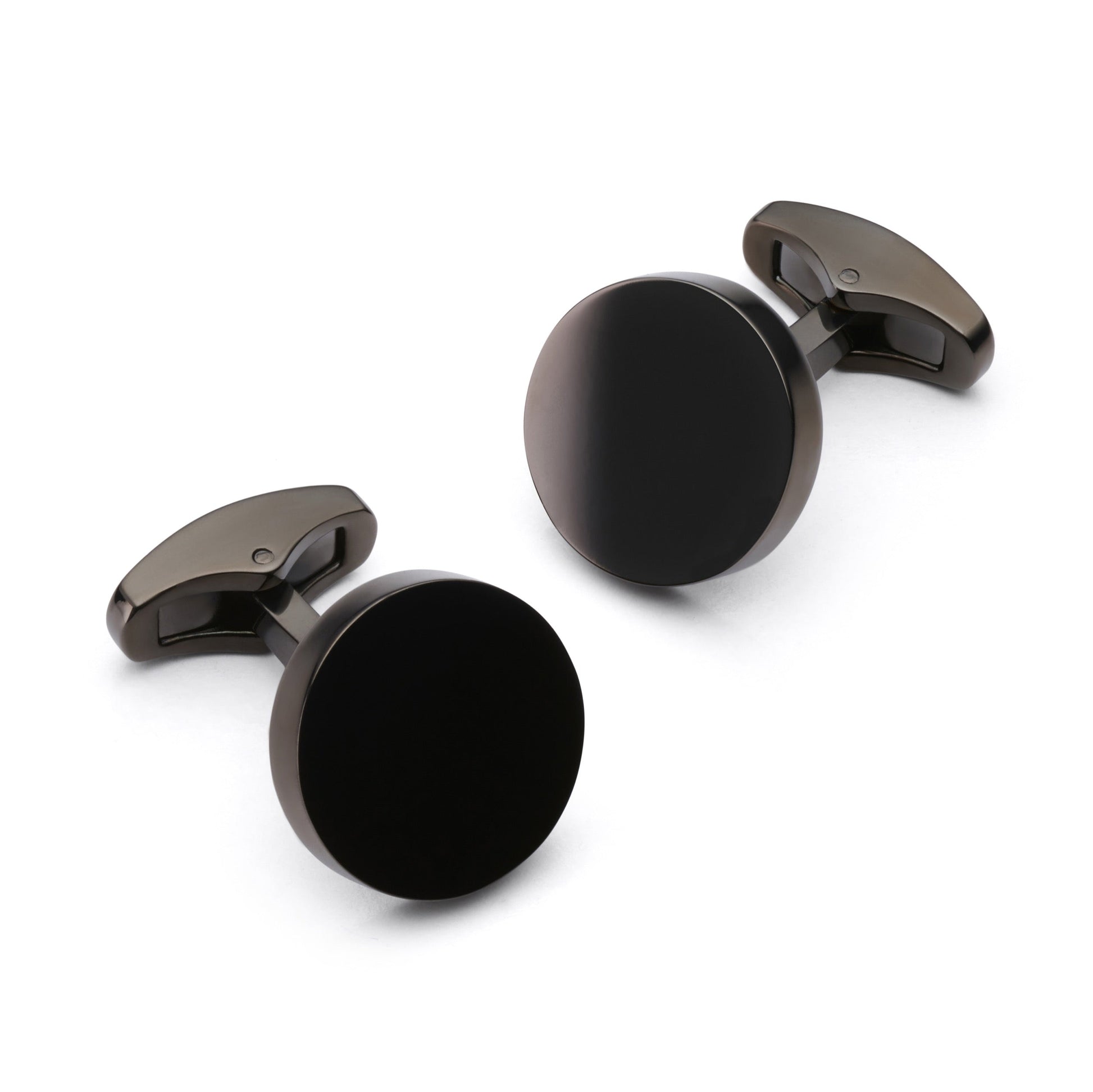 Round Black Cufflinks