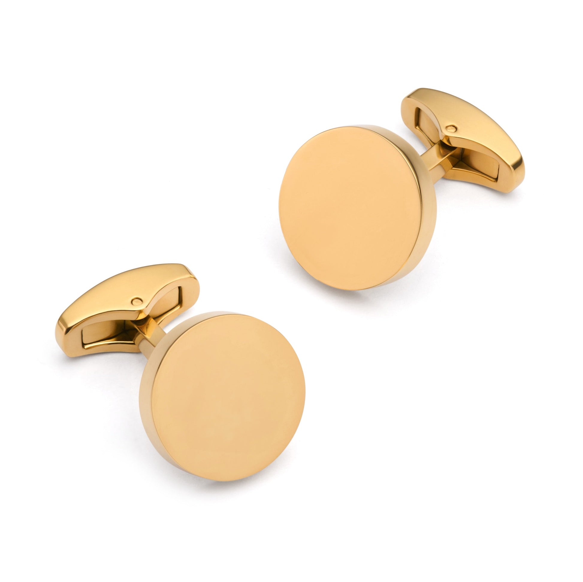 Round Gold Cufflinks