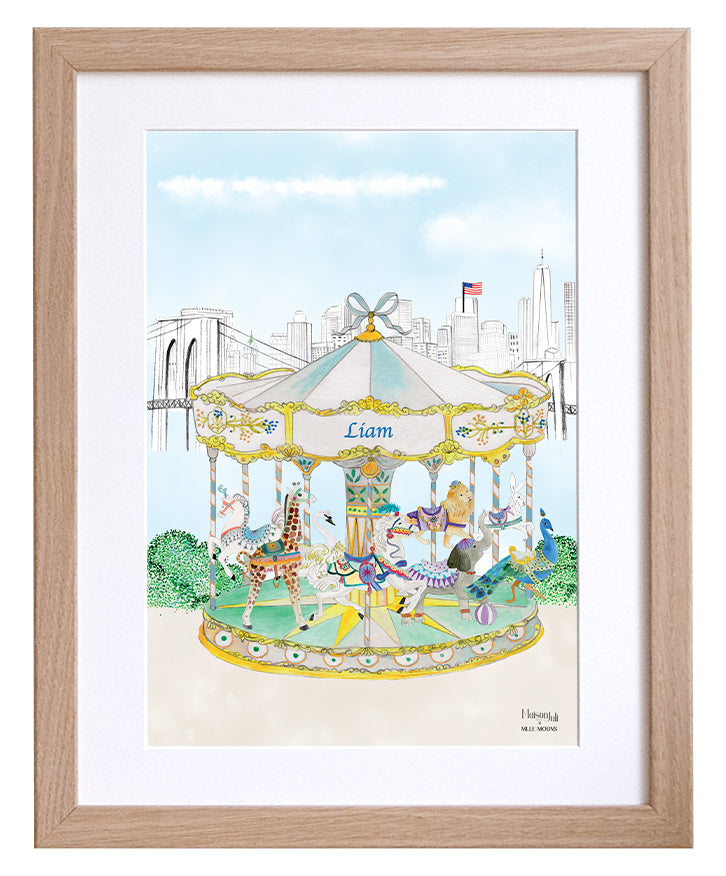 The Carousel of Brooklyn for Boys Wall Print