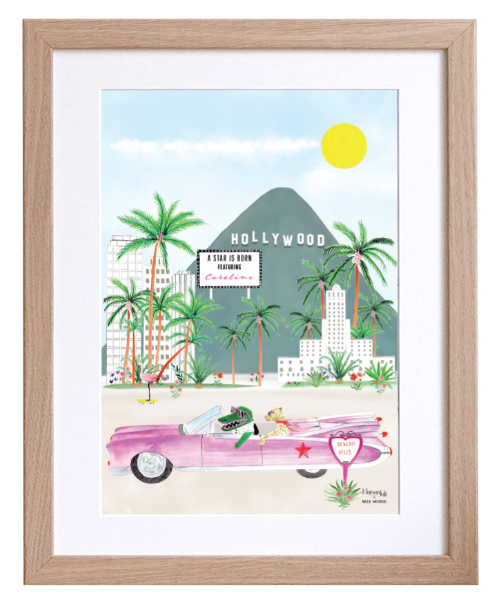 Personalised Hollywood Artwork for Girls