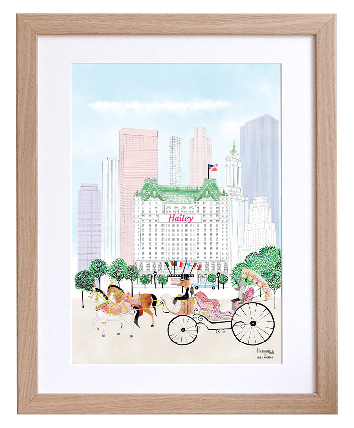 Central Park Carriage Print for Girls