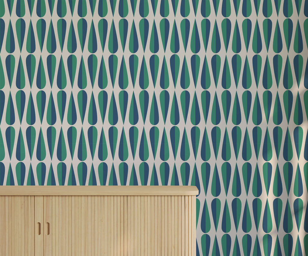 Retro Teardrop Wallpaper