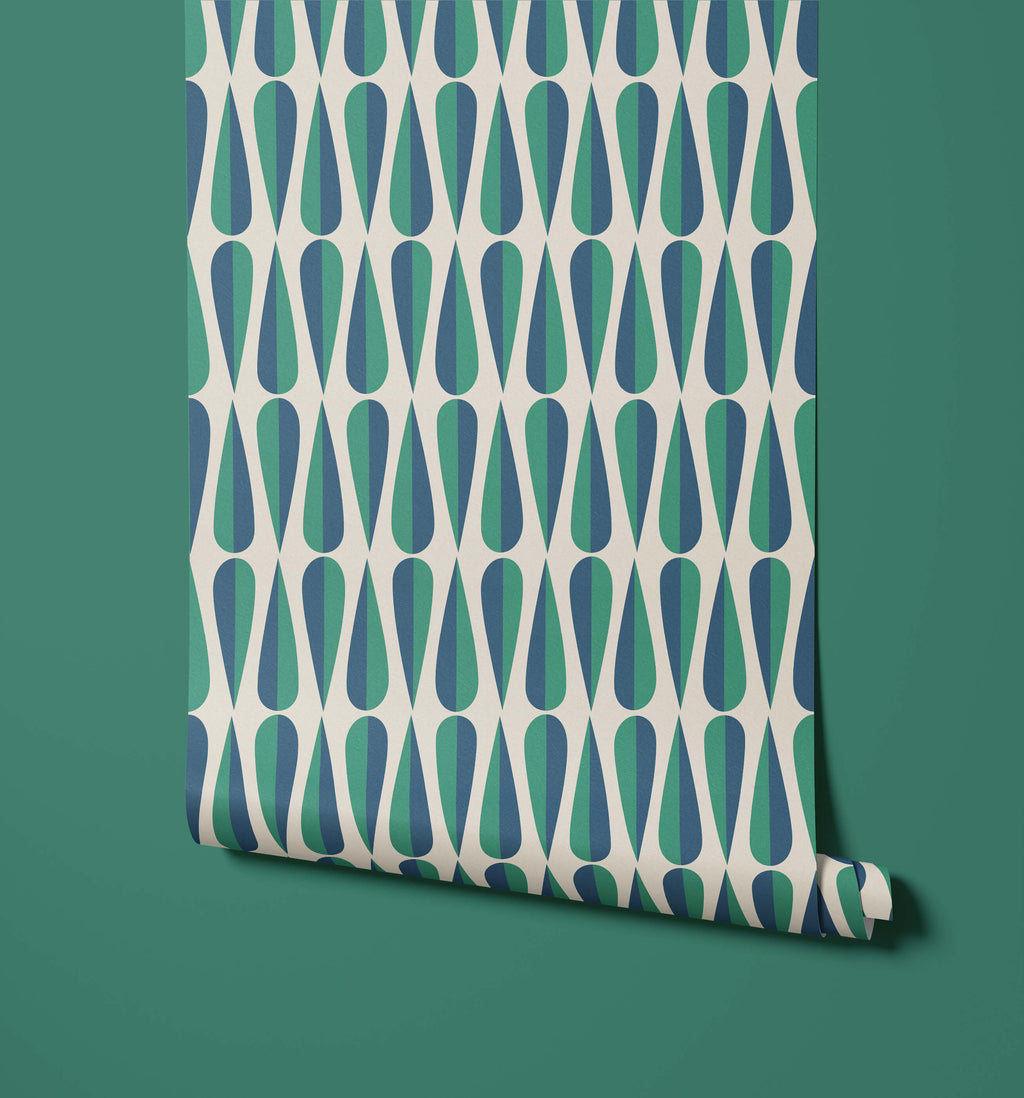 Retro Teardrop Wallpaper