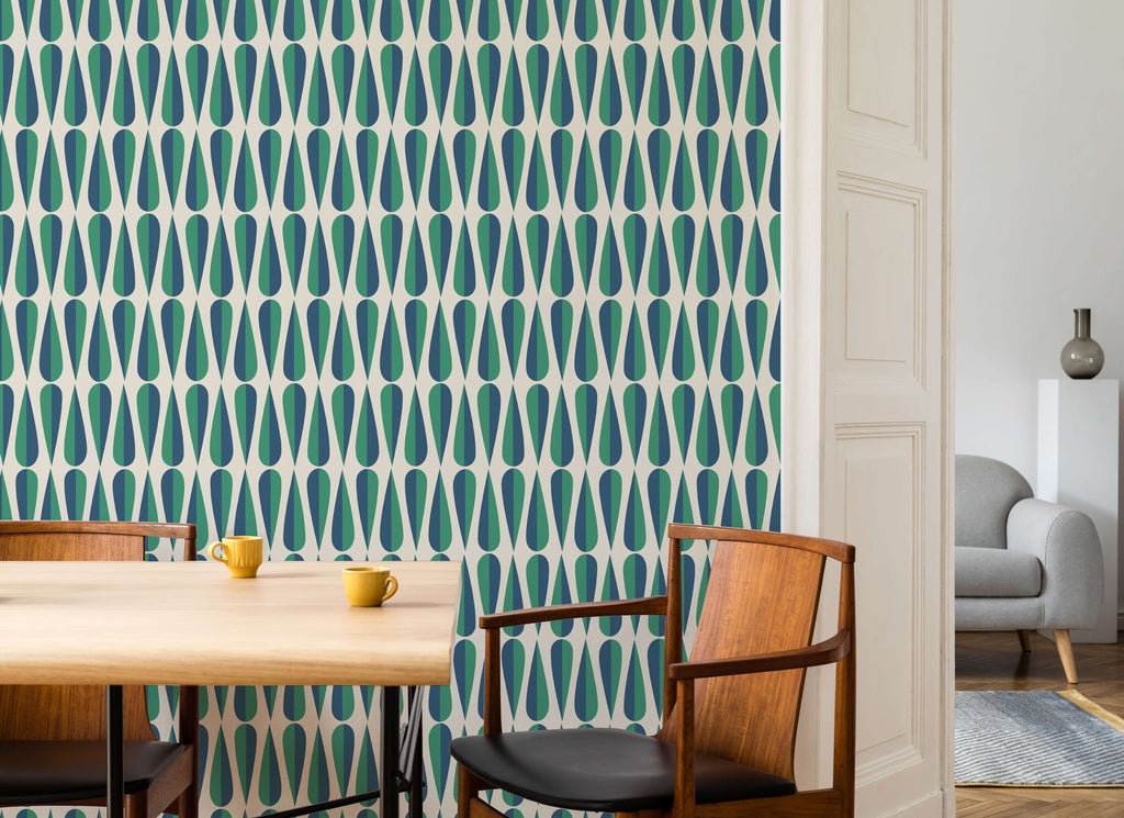 Retro Teardrop Wallpaper