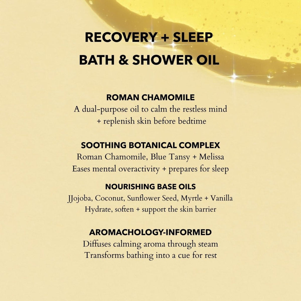 Calming Bath and Shower Oil with Roman Chamomile for Sleep and Stress Relief