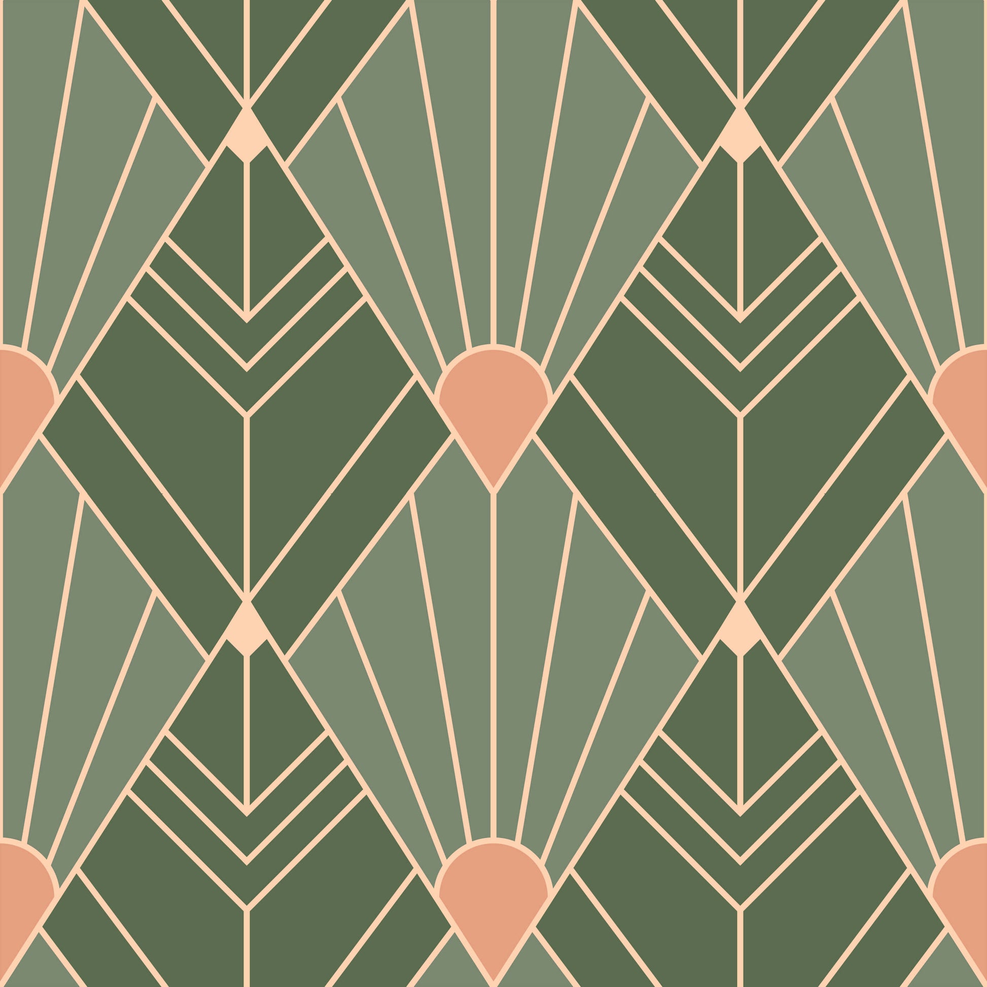 Cameron Art Deco Wallpaper