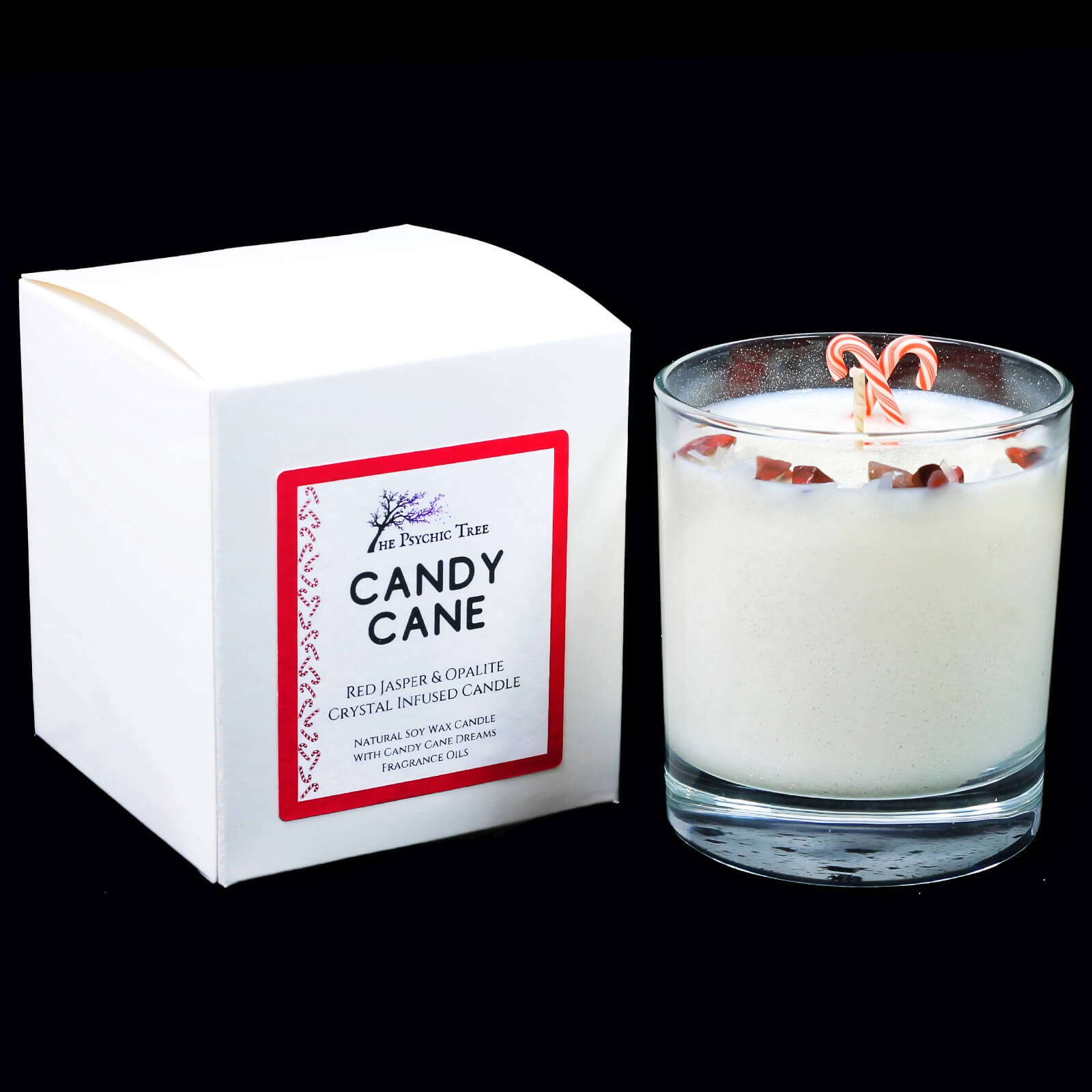 Candy Cane Crystal Infused Scented Candle