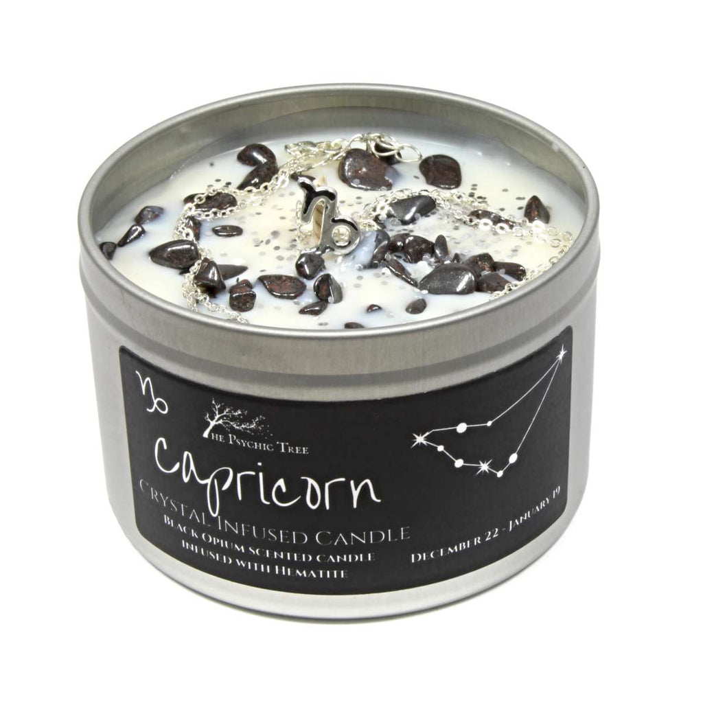 Capricorn Crystal and Jewellery Scented Zodiac Candle