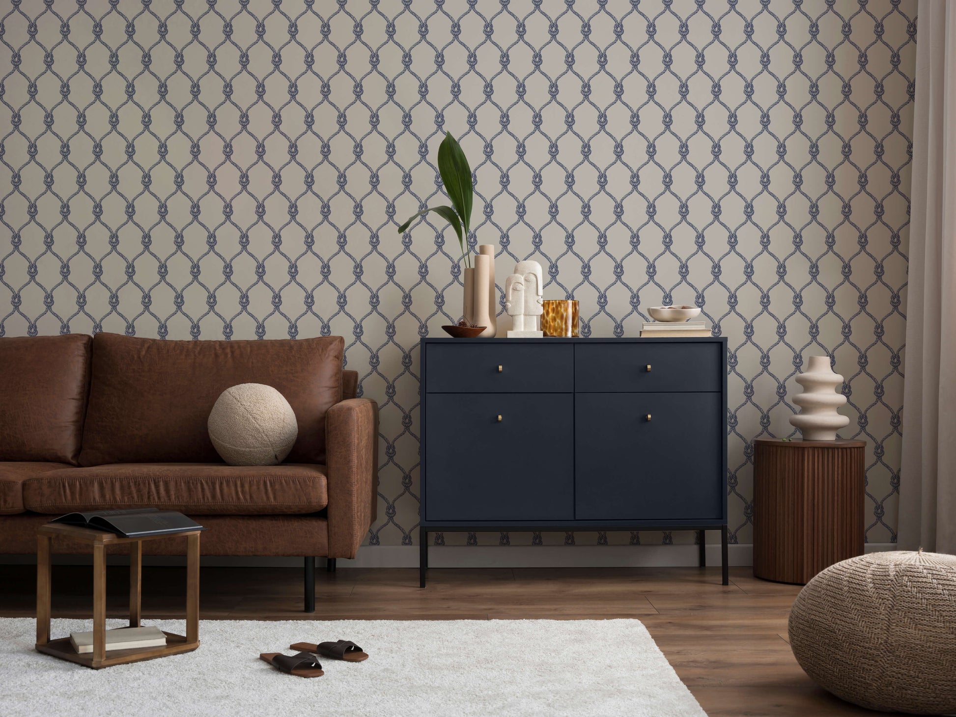 Captain Nautical Rope Wallpaper