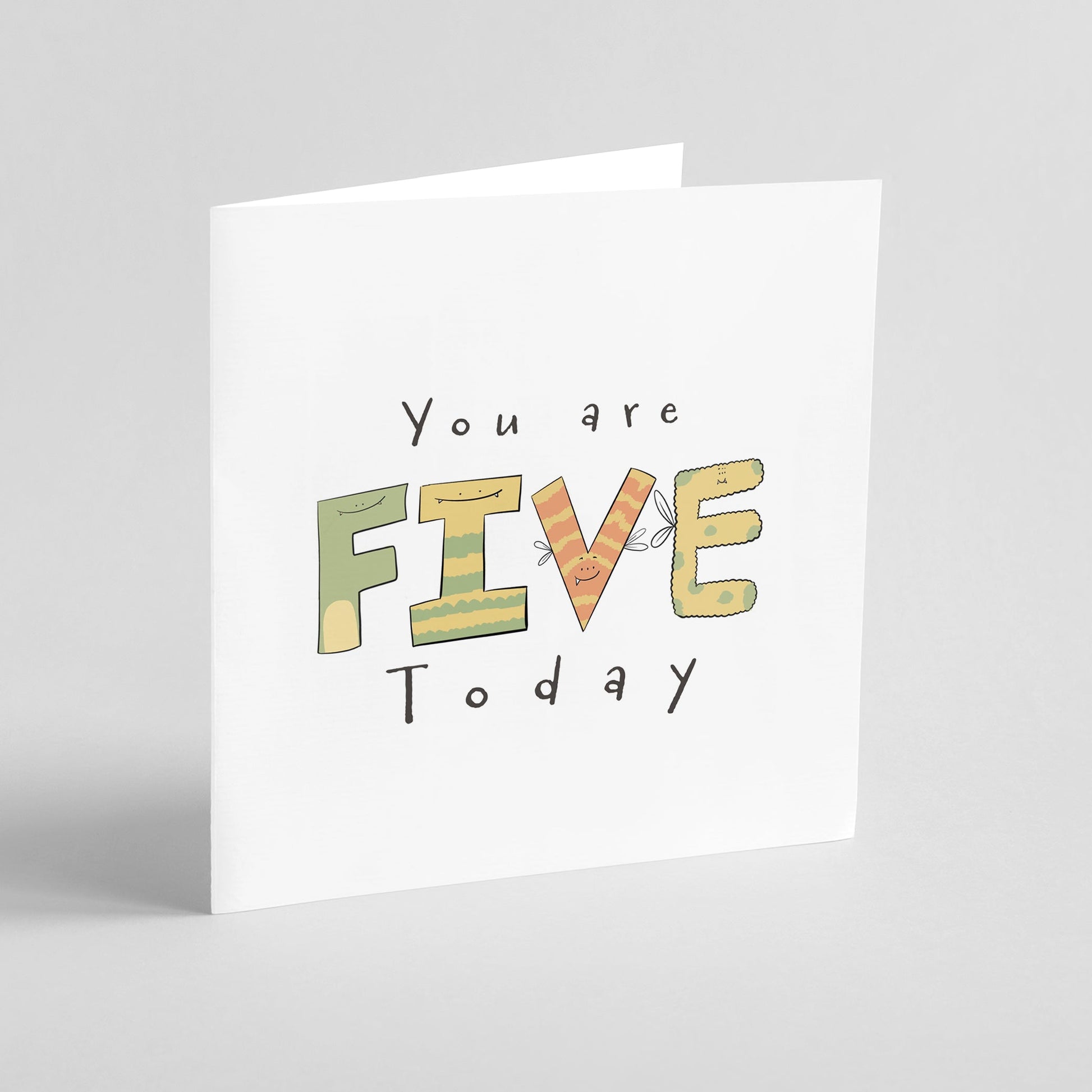 You Are 5 Today Fun Milestone Card for Kids