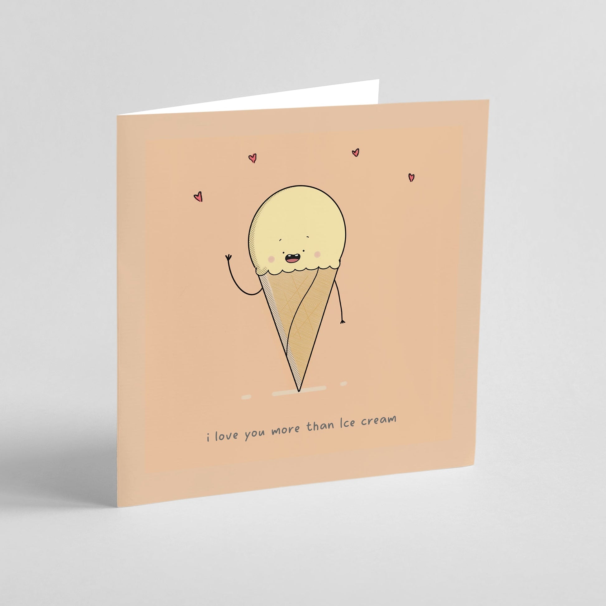 I Love You More Than Ice Cream Funny Love Card