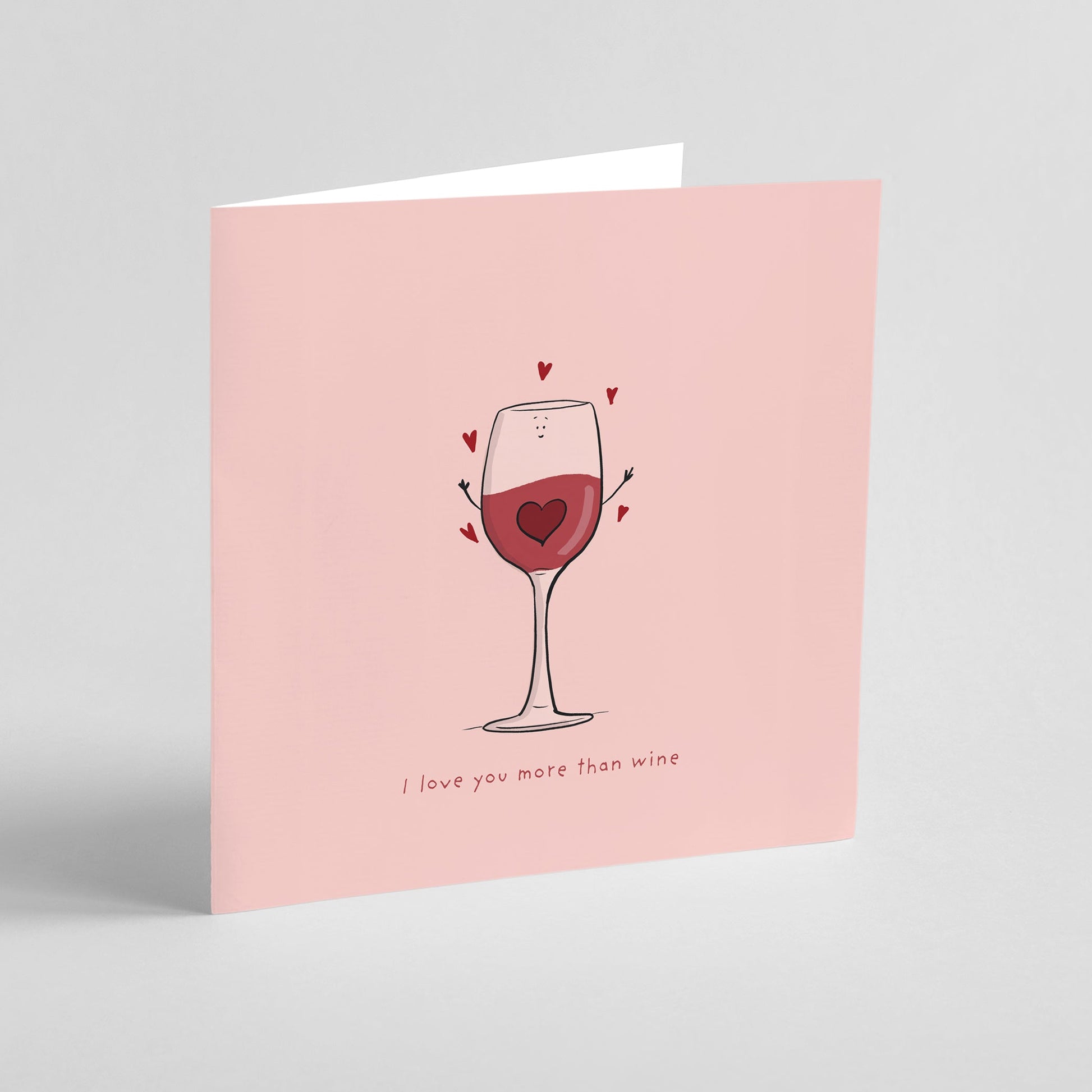 I Love You More Than Wine Funny Love Card
