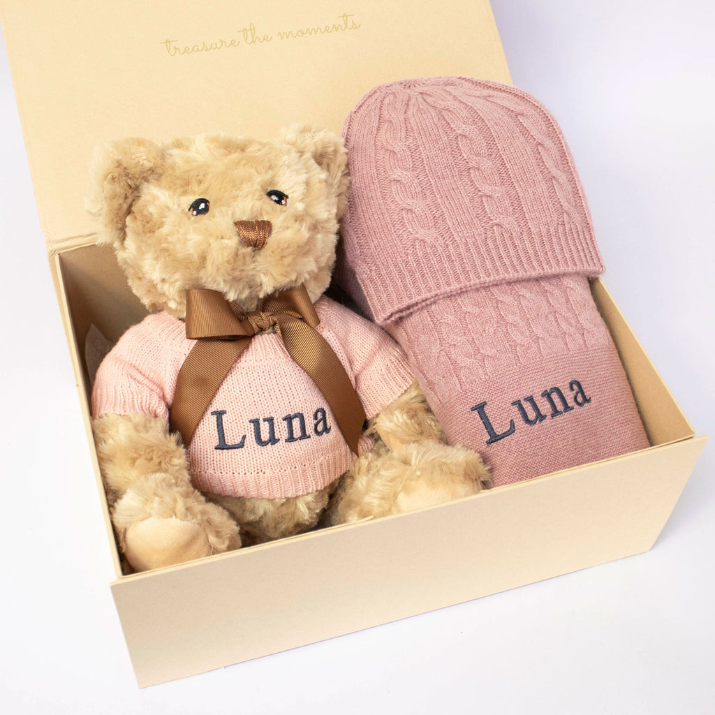 Cashmere and Teddy Gift Set in Rosewood