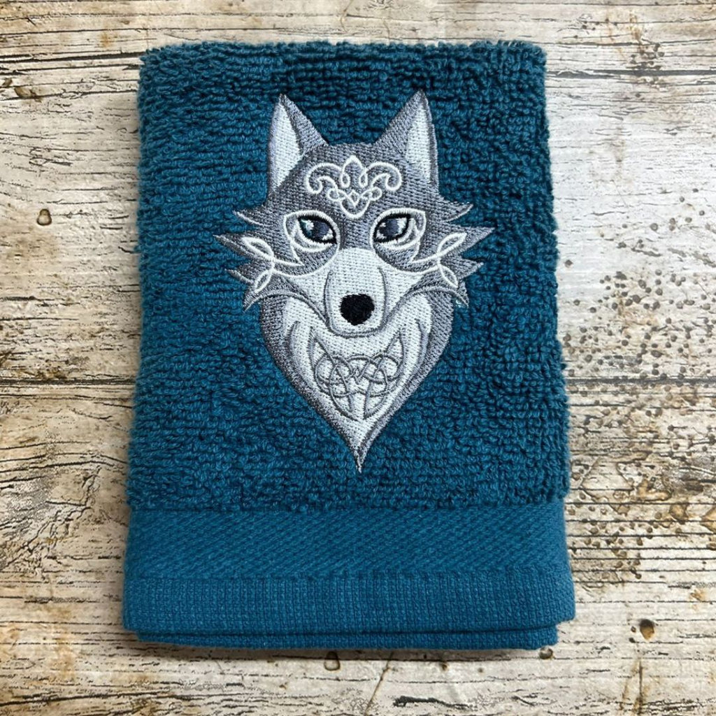 Celtic Wolf Face Cloth