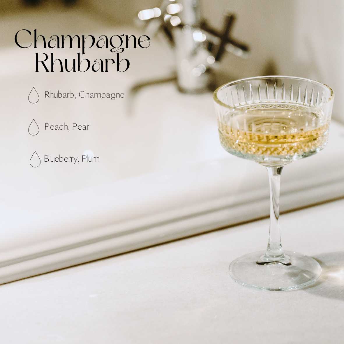 Champagne Rhubarb Diffuser – Luxurious & Romantic Aroma by Candledust at www.brixbailey.com