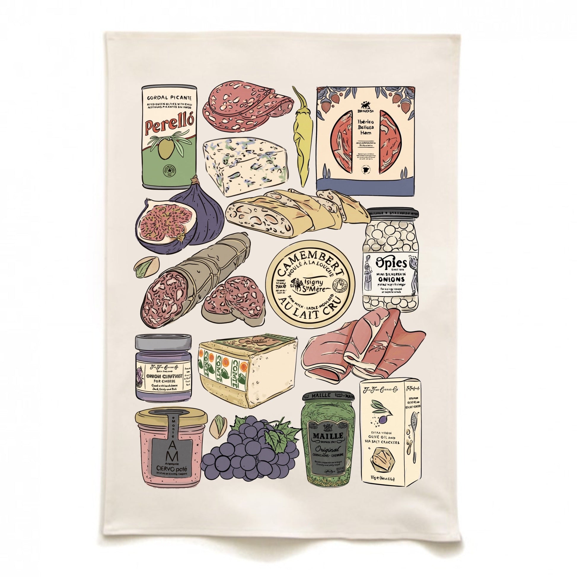 Organic Cotton Charcuterie Tea Towel