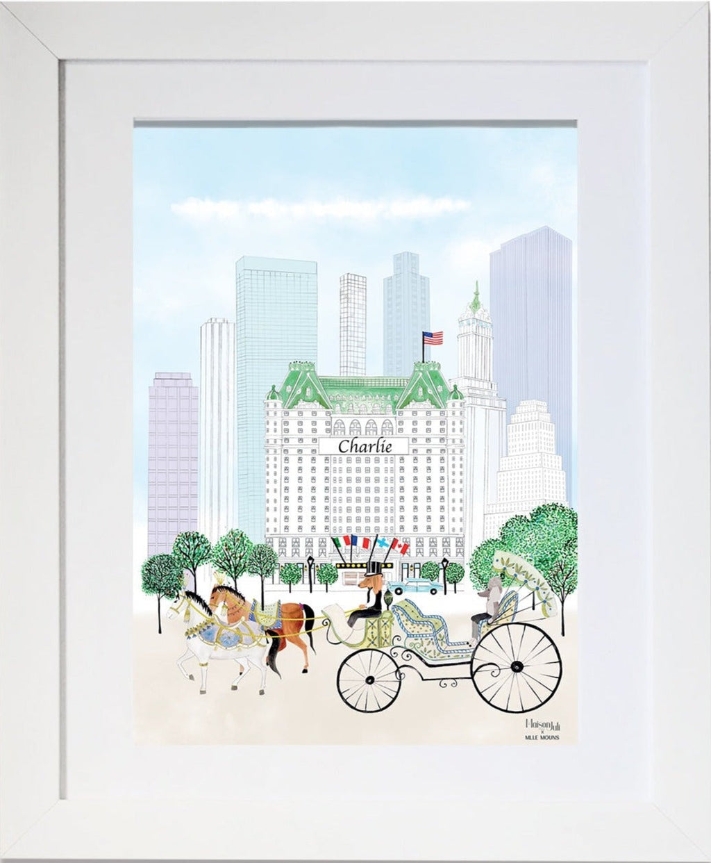 Central Park Carriage Print for Boys Nursery Art