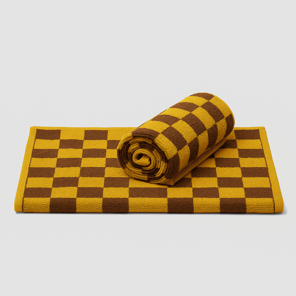 Checkerboard Bath Towels in 5 Colors