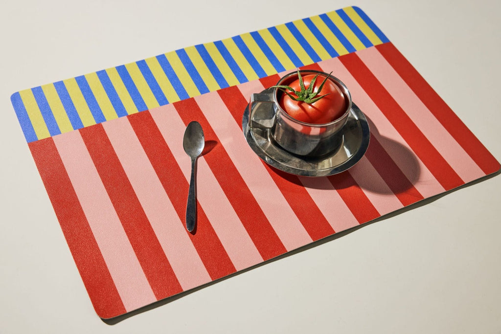 Cherry Leather Placemat Set