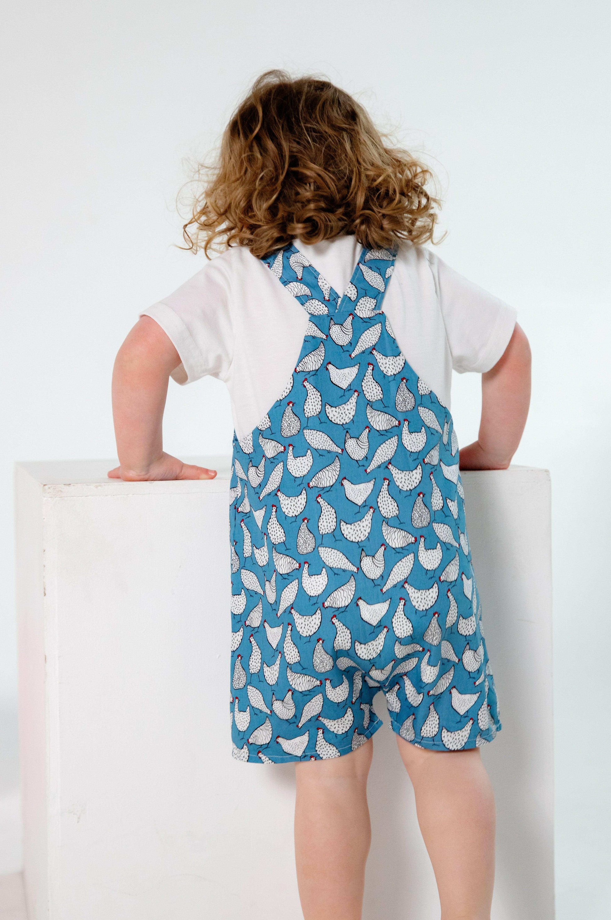 Chicken Cotton Dungaree Shorts