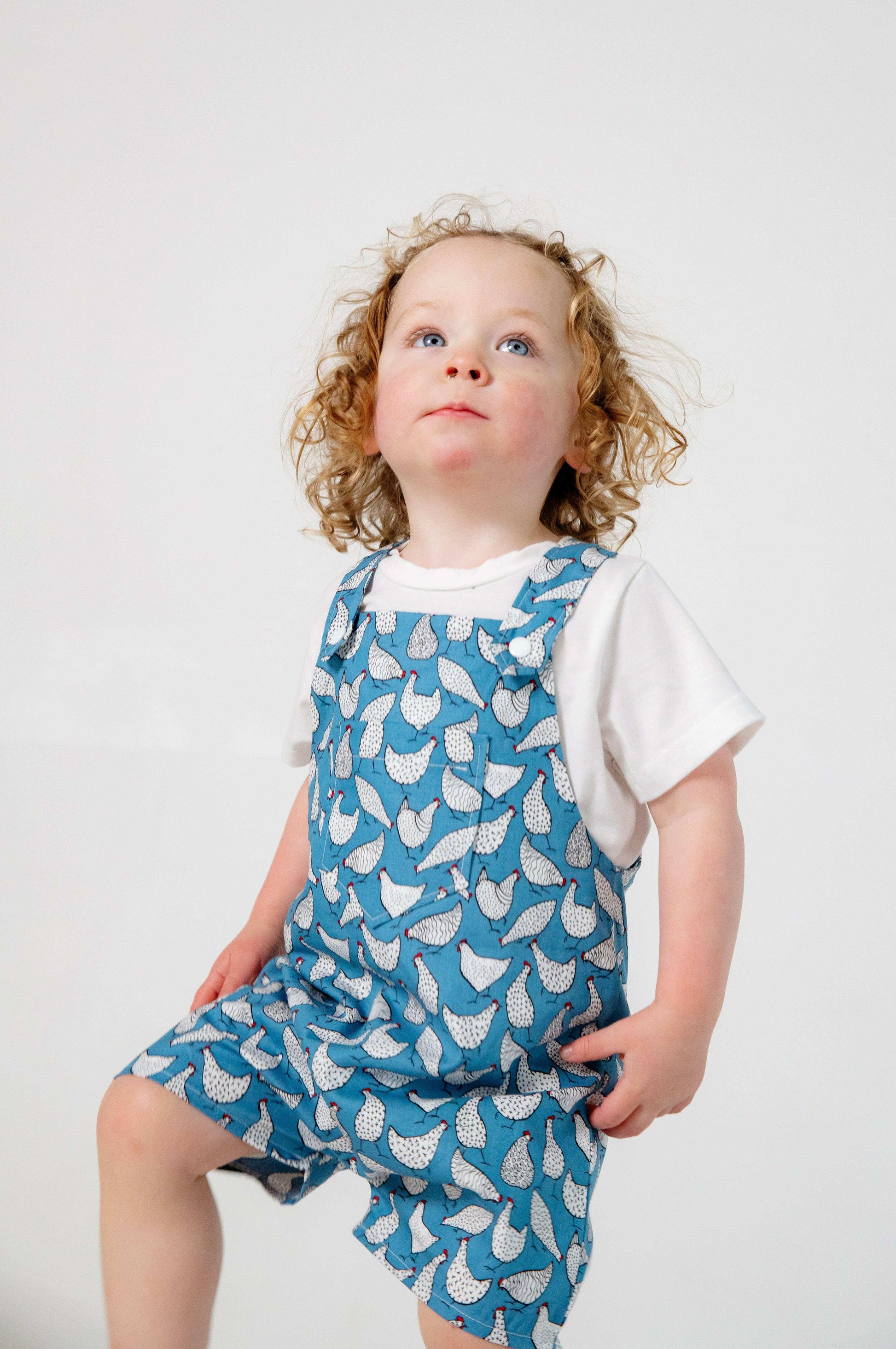 Chicken Cotton Dungaree Shorts