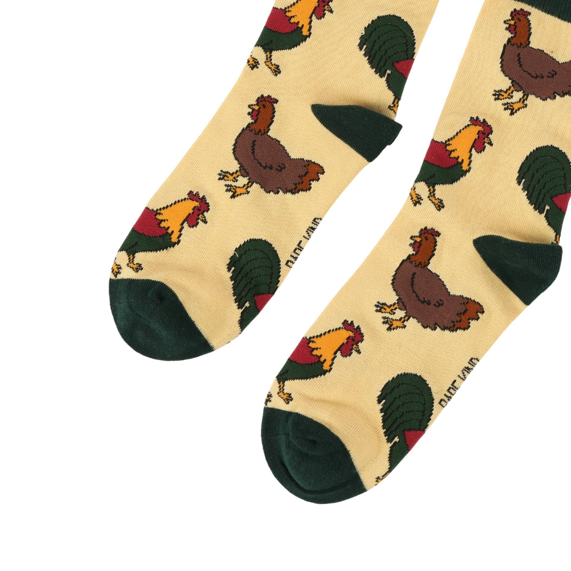 Save the Chickens Bamboo Socks in Yellow