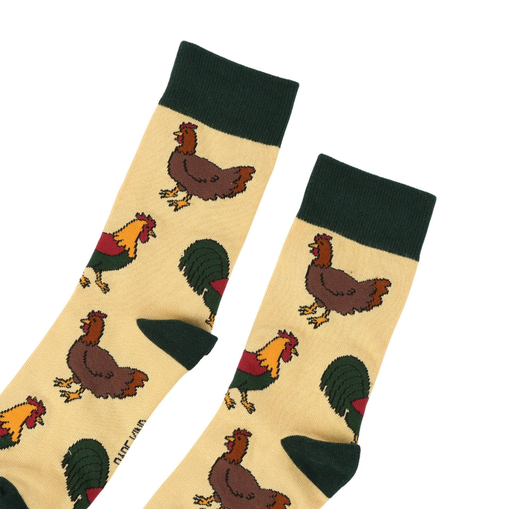 Save the Chickens Bamboo Socks in Yellow