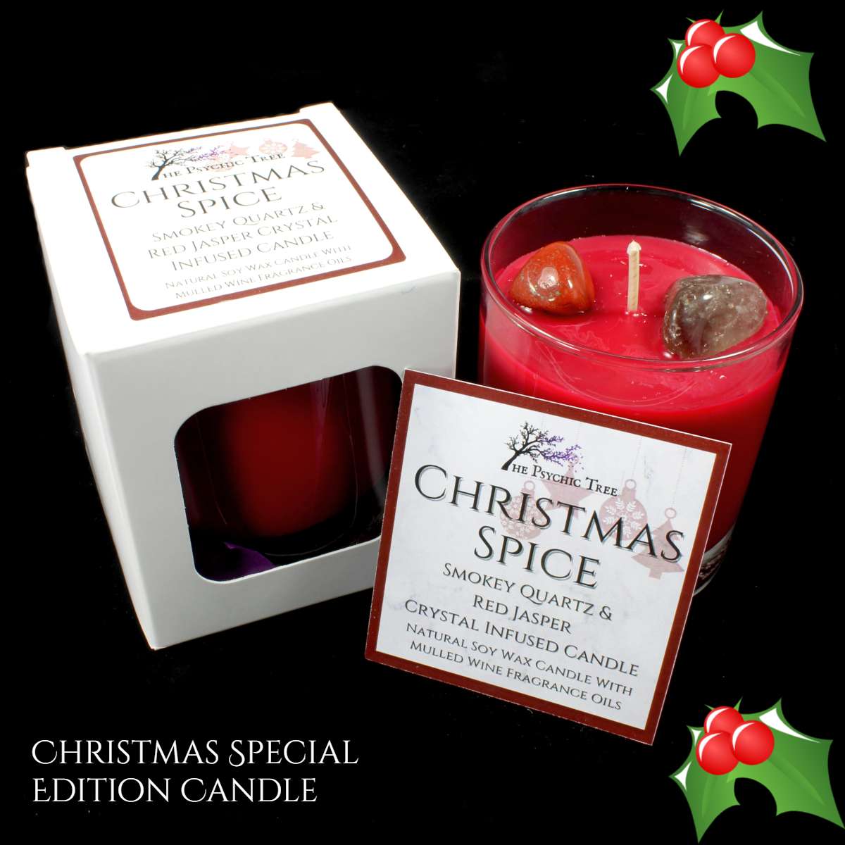 Christmas Spice Crystal Infused Scented Candle