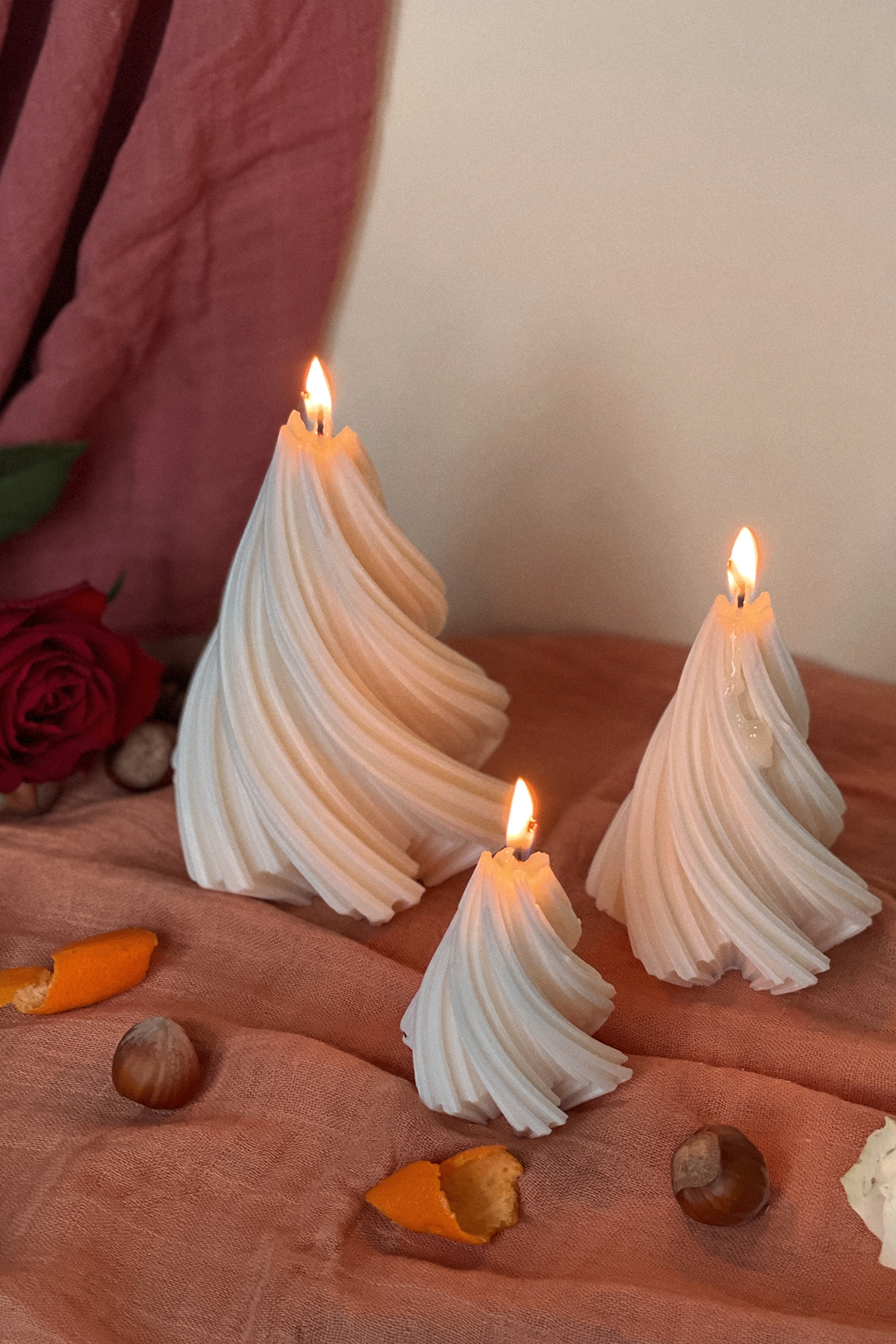 Christmas Tree Swirl Candle in Soy Wax