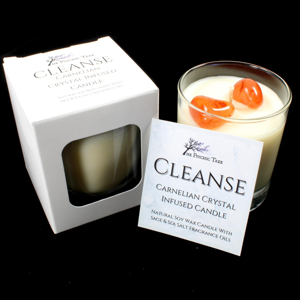 Cleanse Crystal Infused Scented Candle