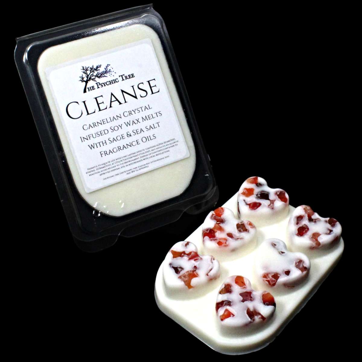 Crystal Infused Wax Melts with Carnelian and Sage Sea Salt
