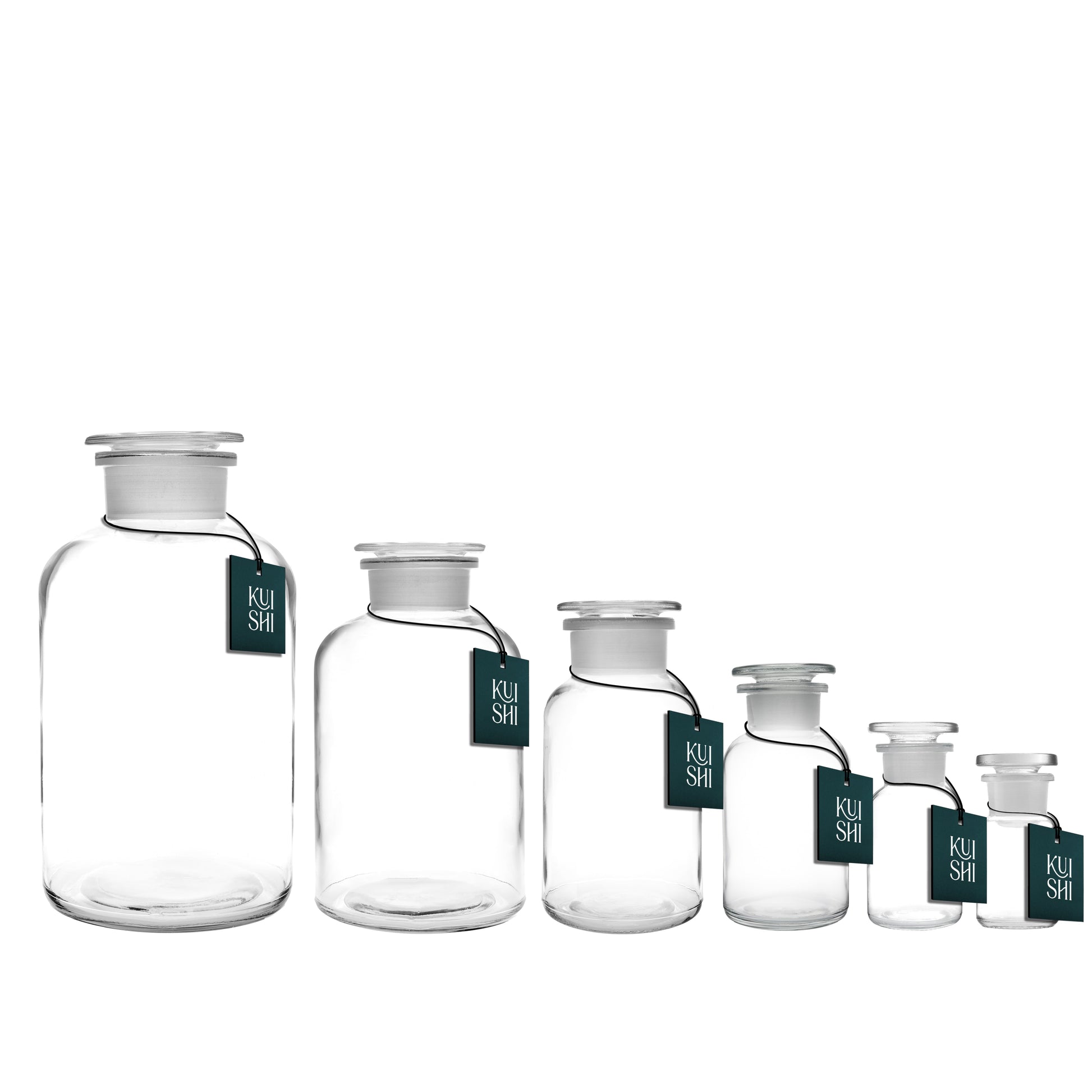 Clear Glass Apothecary Jars with Lids