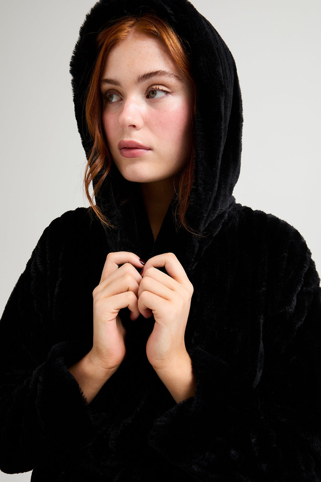 Cloud Dressing Gown in Black