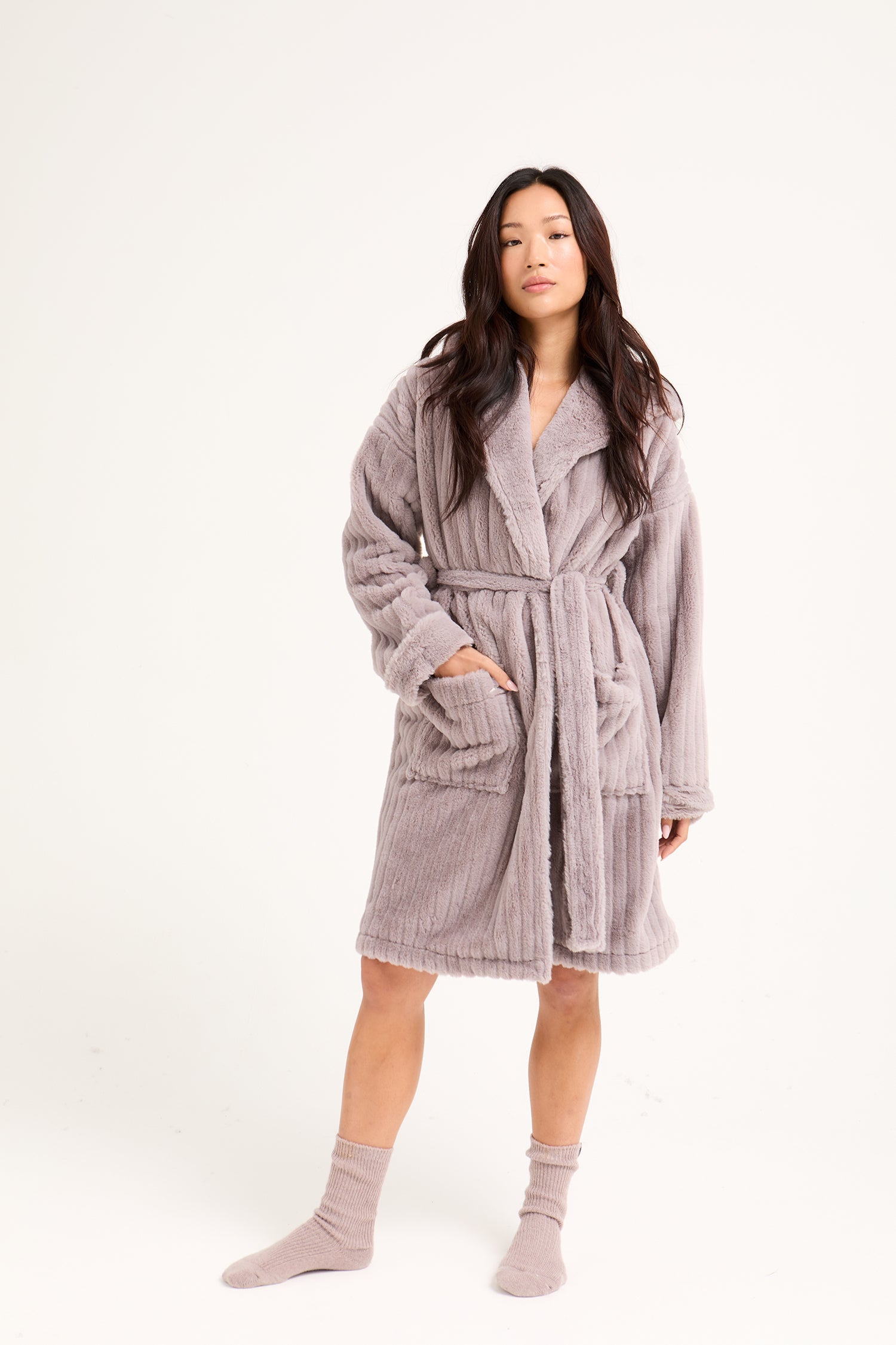 Cloud Dressing Gown in Mink