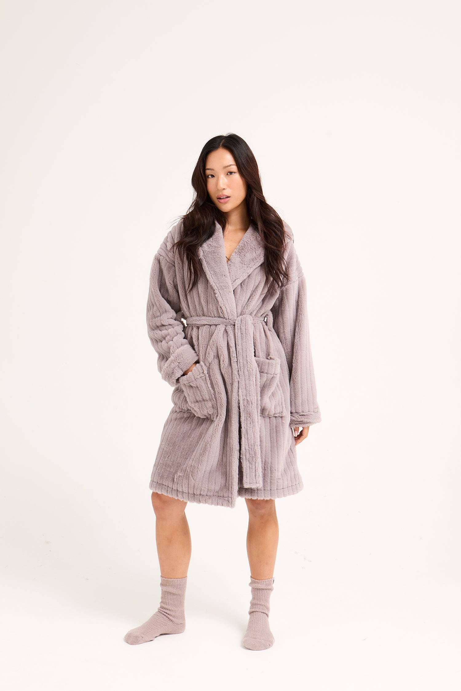 Cloud Dressing Gown in Mink