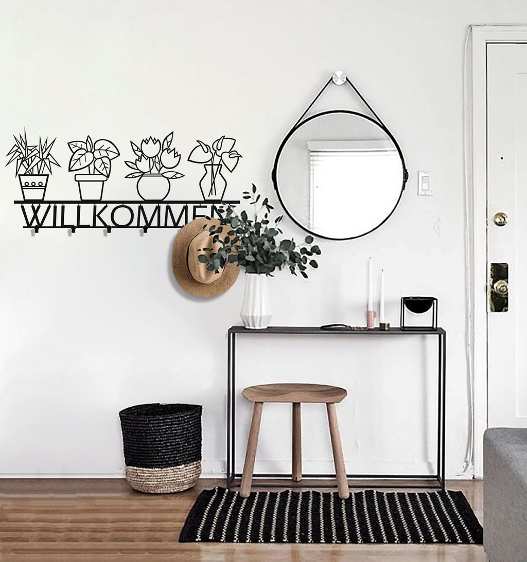 Black Metal Coat Rack Minimalist