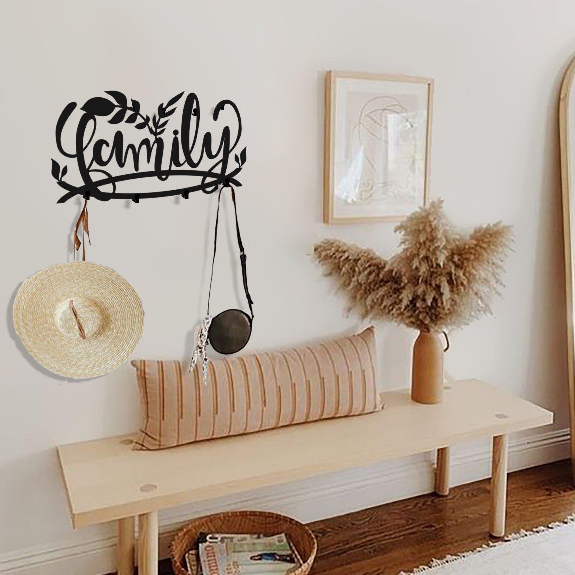 Black Matte Metal Coat Rack