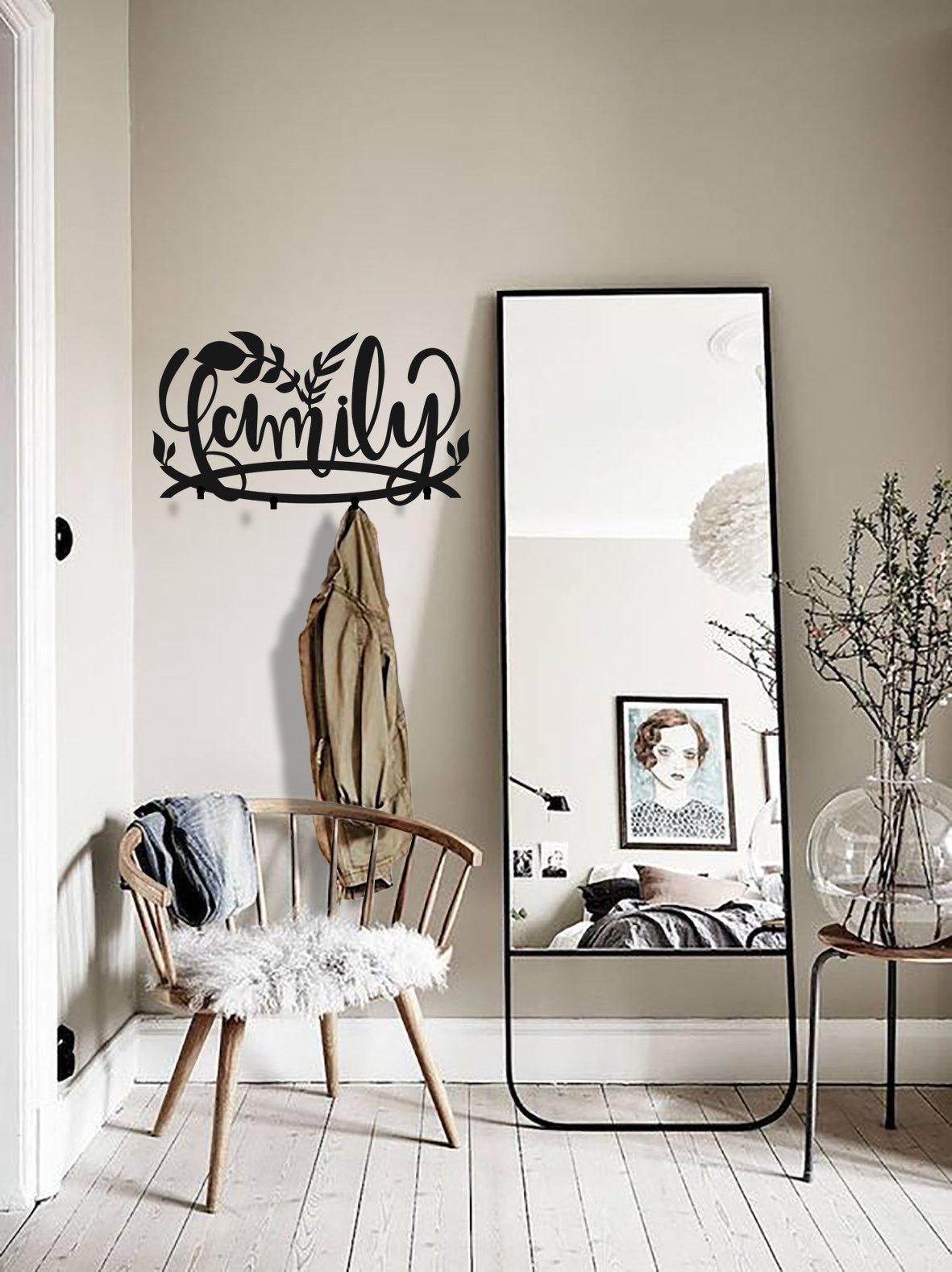 Black Matte Metal Coat Rack