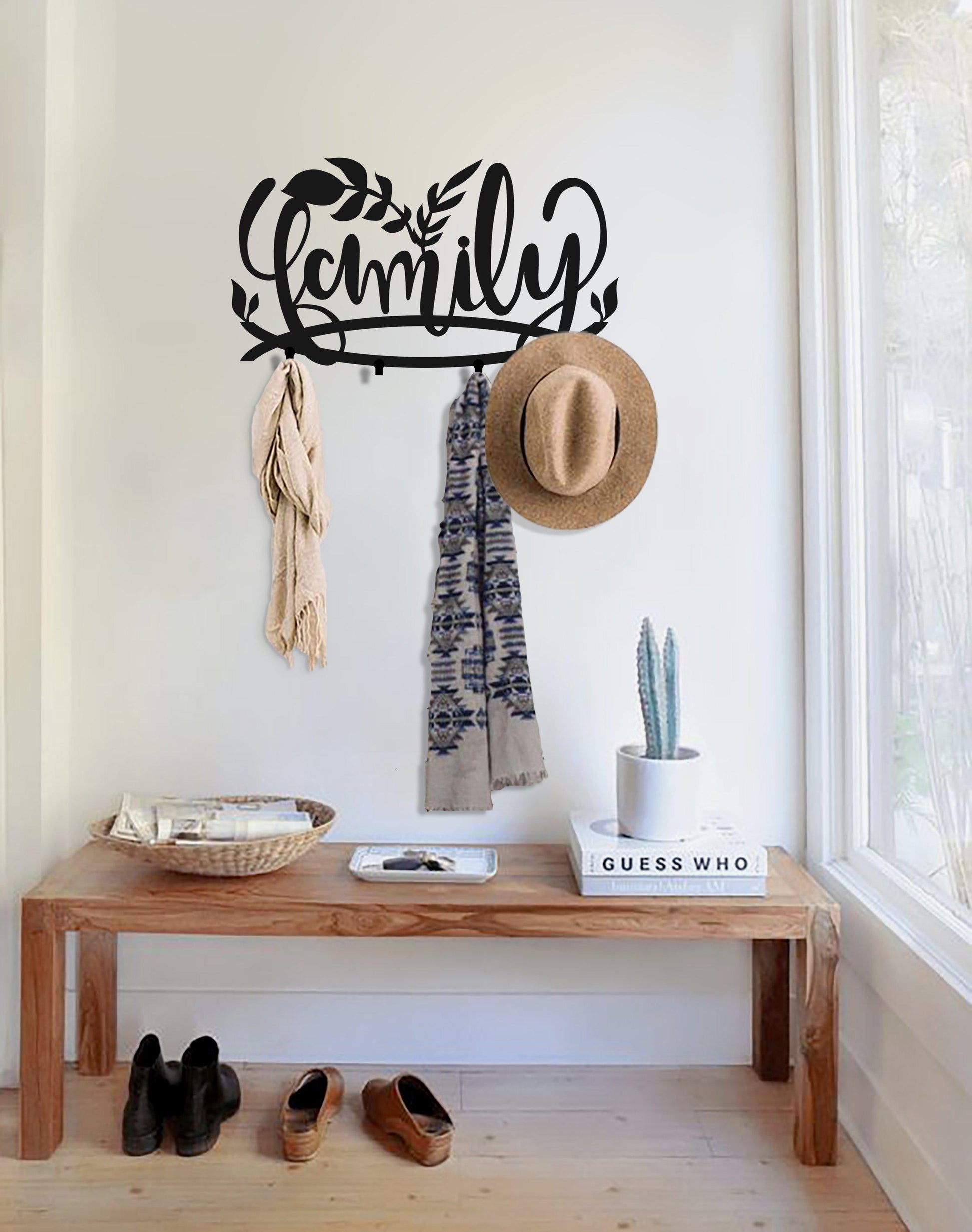 Black Matte Metal Coat Rack