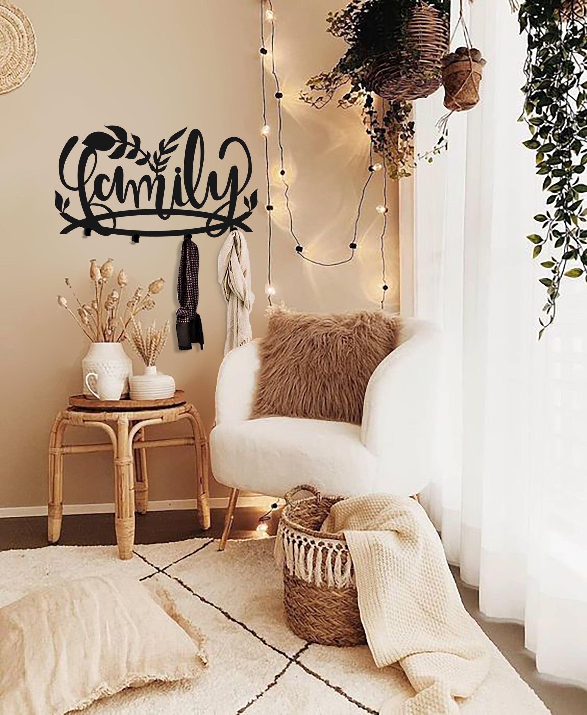 Black Matte Metal Coat Rack