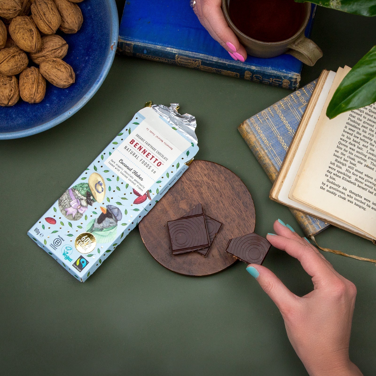 Dark Chocolate with Toasted Coconut Flakes