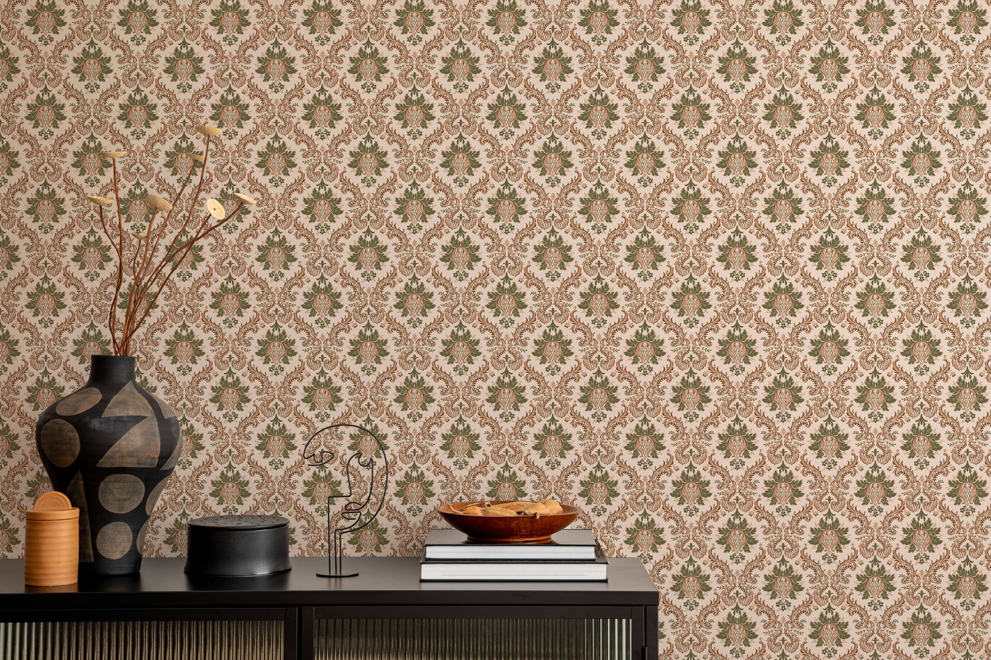 Collins Damask Wallpaper