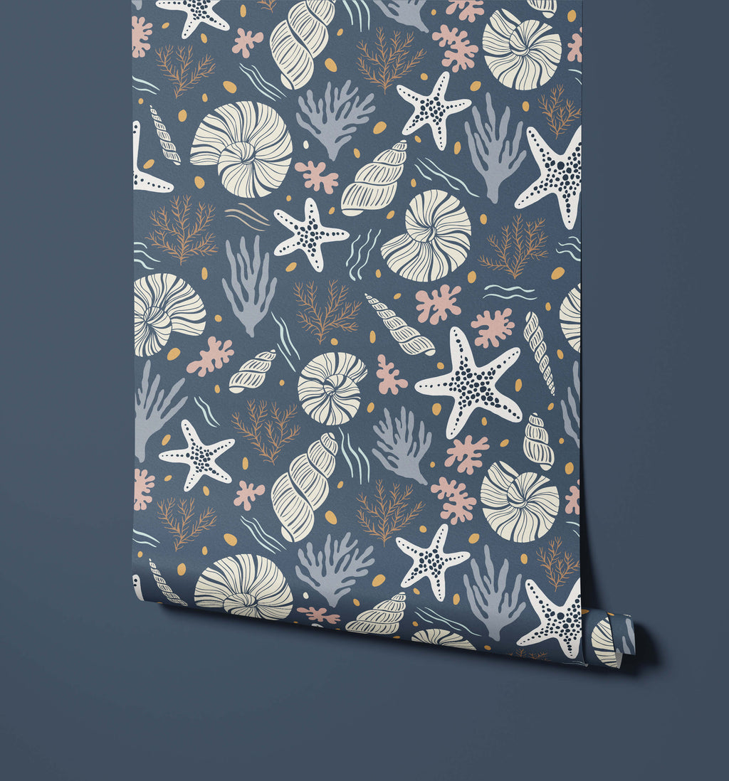 Comber Seashell Coastal Wallpaper