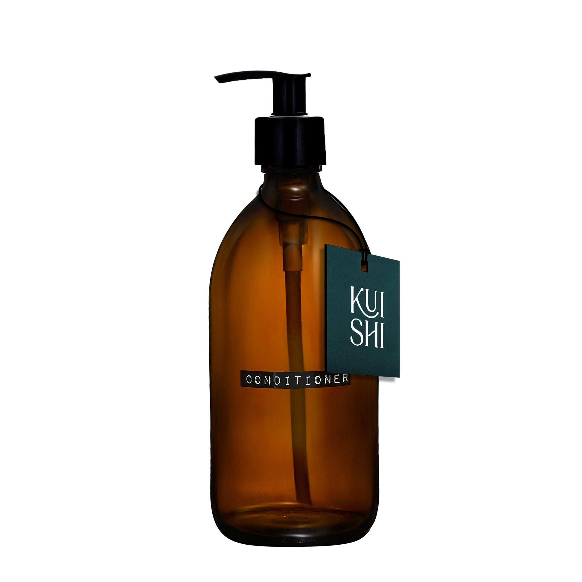 Vintage Amber Glass Refillable Dispenser Bottle 500ml